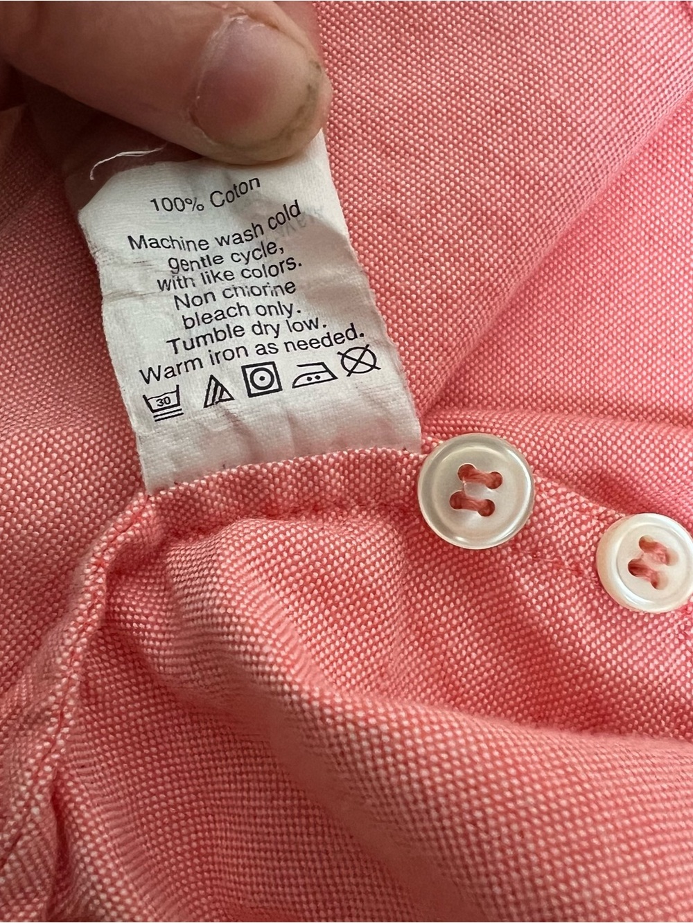 J.Crew Salmon Pink Oxford Popover Cotton Blouse - Women’s Size Large - Picture 4 of 6